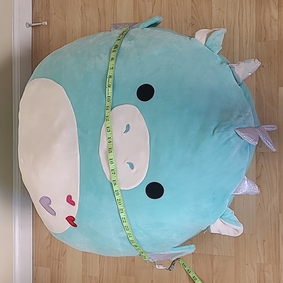 Kellytoy Squishmallows Green Teal Dragon Plush Toy Stuffed Animal 27" Ta… - Picture 6 of 10